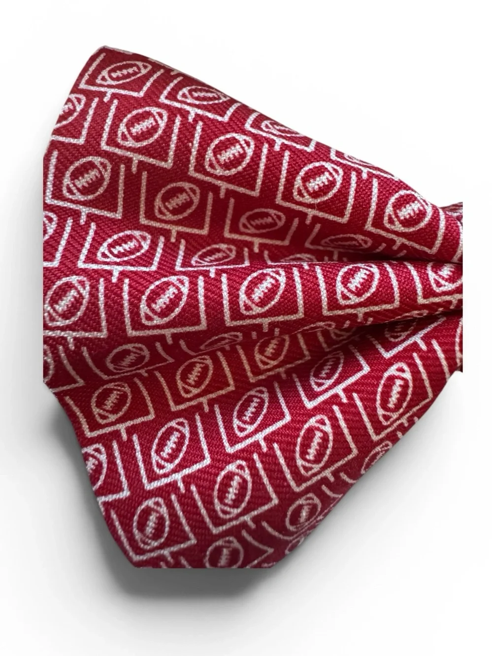 Vineyard Vines Boys Football Bow Tie, Pre-Tied, Red & White